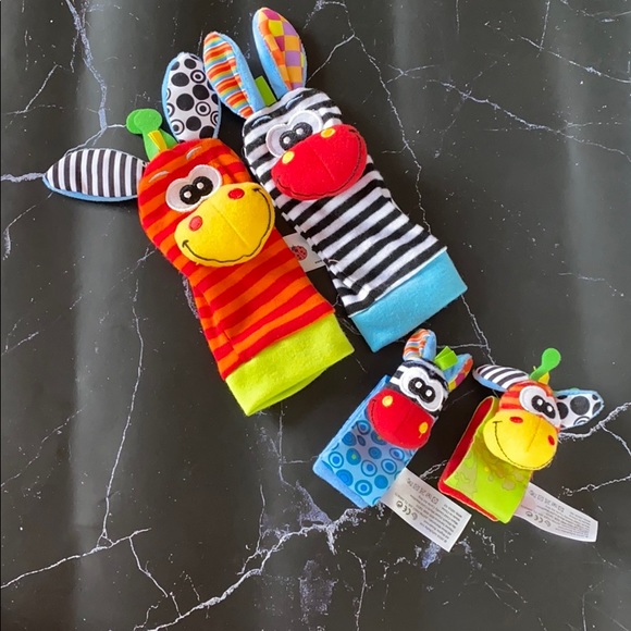 baby hand and feet rattles